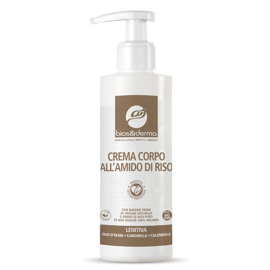 CREMA CORPO ALL’AMIDO DI RISO LENITIVA (200ml) - Bios&Derma