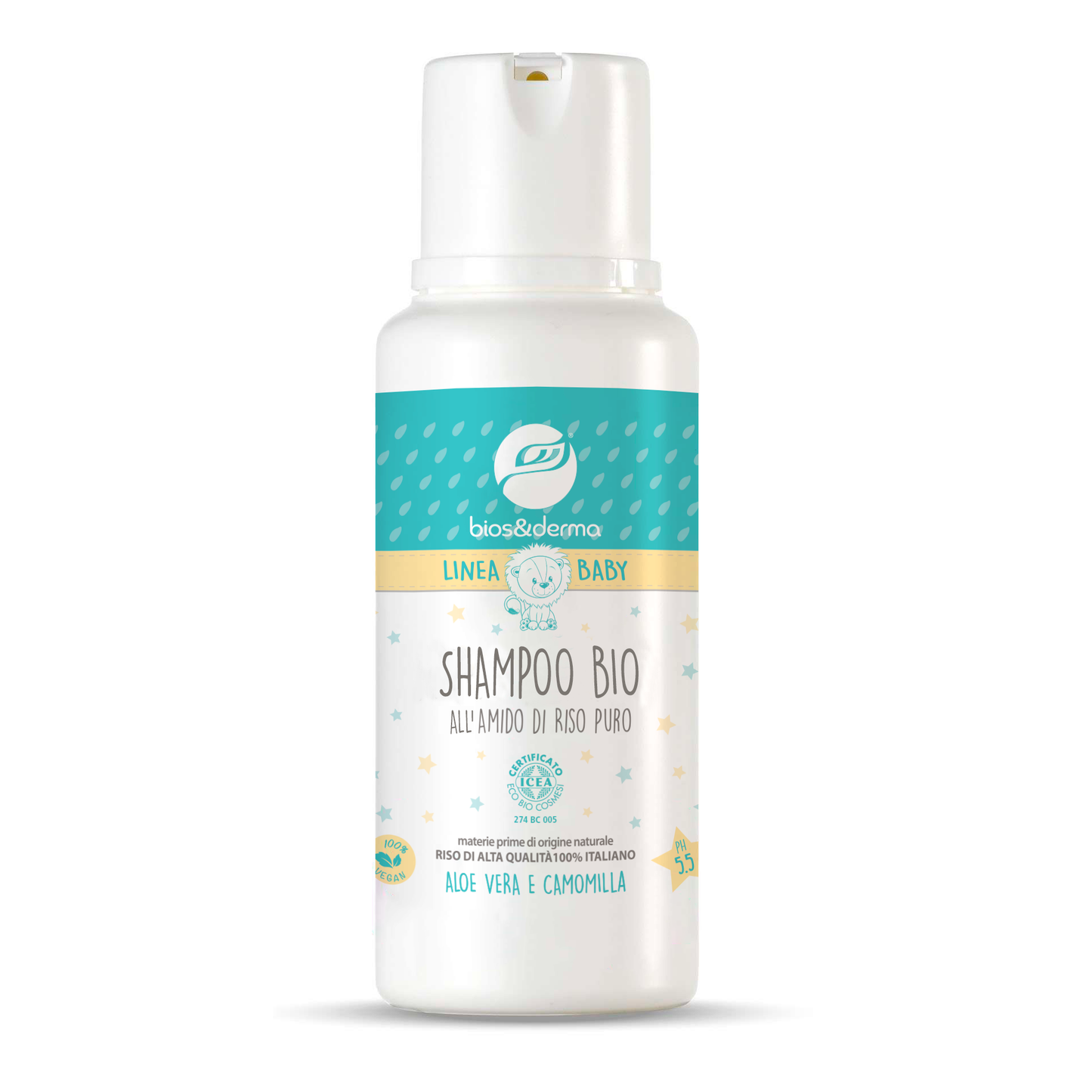SHAMPOO BIO ALL'AMIDO DI RISO PURO (250ml) - Bios&Derma