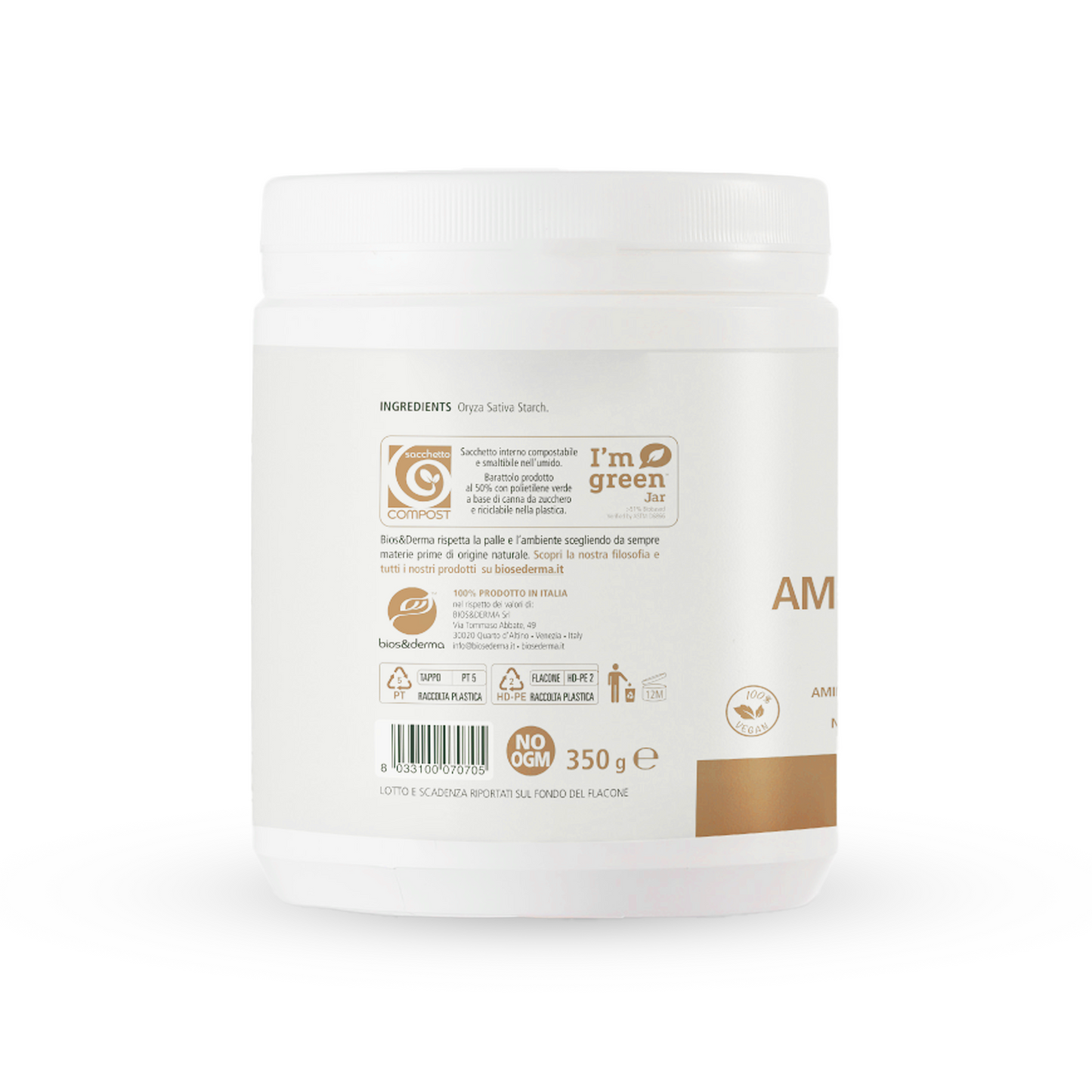 AMIDO DI RISO PURO IN CANNOLI (350g) - Bios&Derma