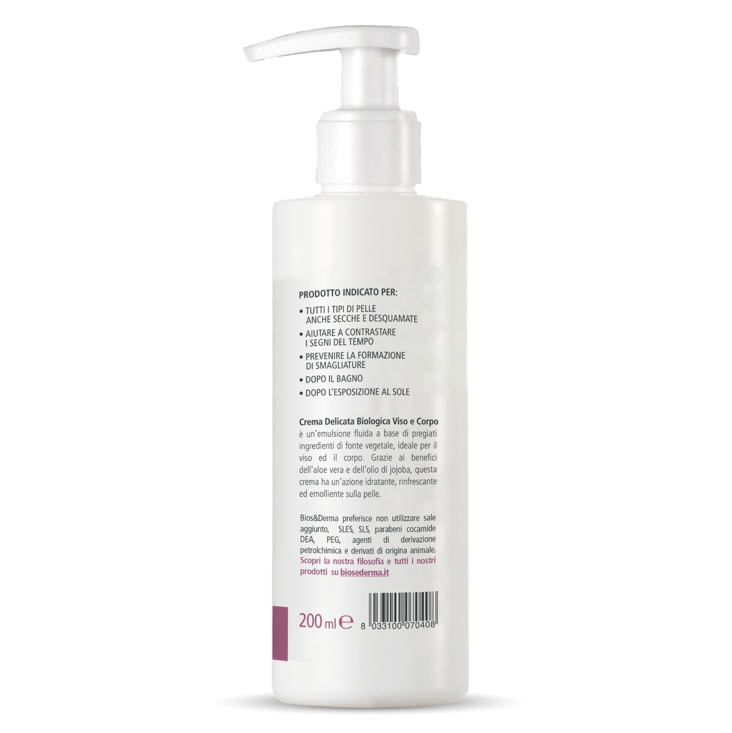 CREMA DELICATA VISO E CORPO (200ml) - Bios&Derma