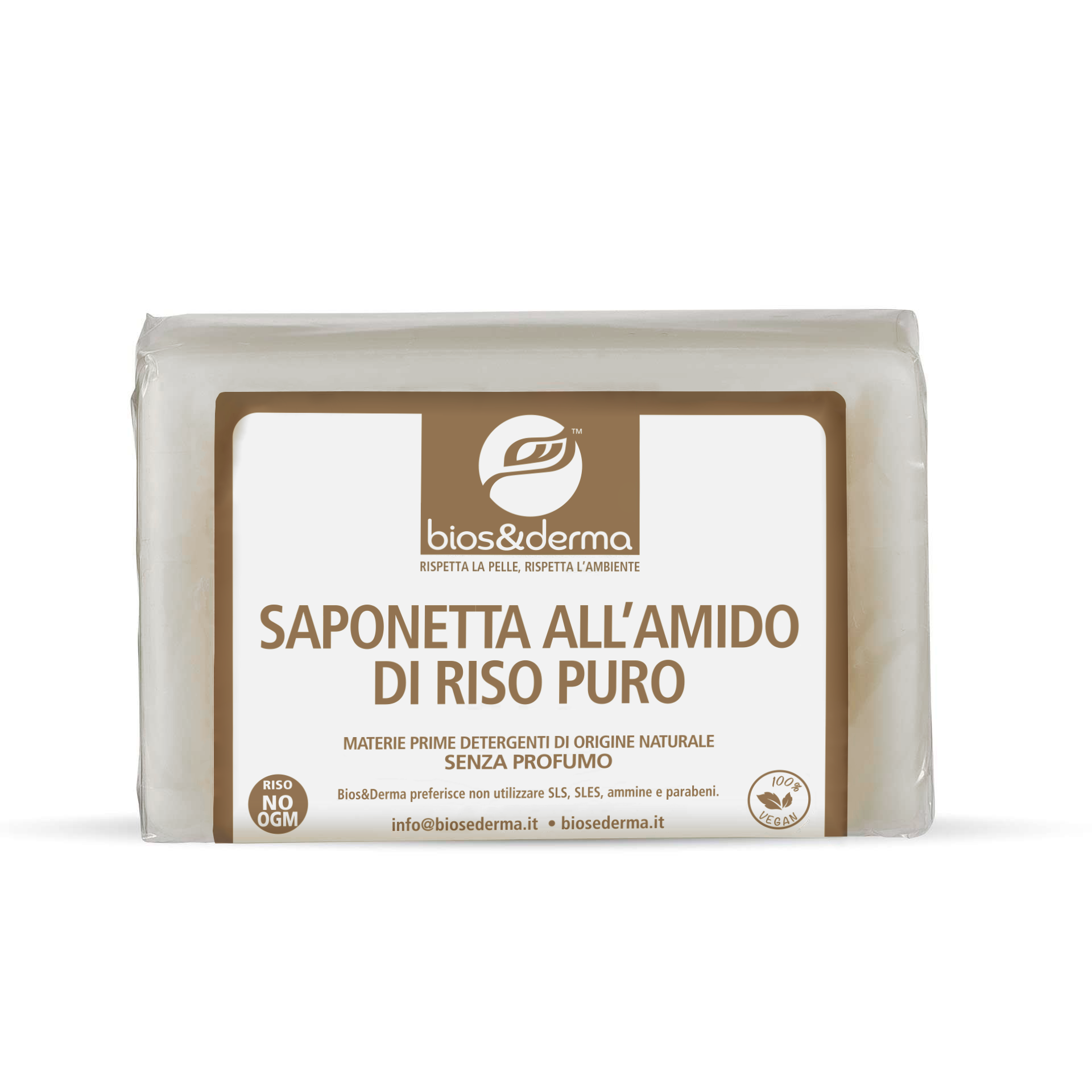 SAPONETTA ALL’AMIDO DI RISO PURO (150g) - Bios&Derma