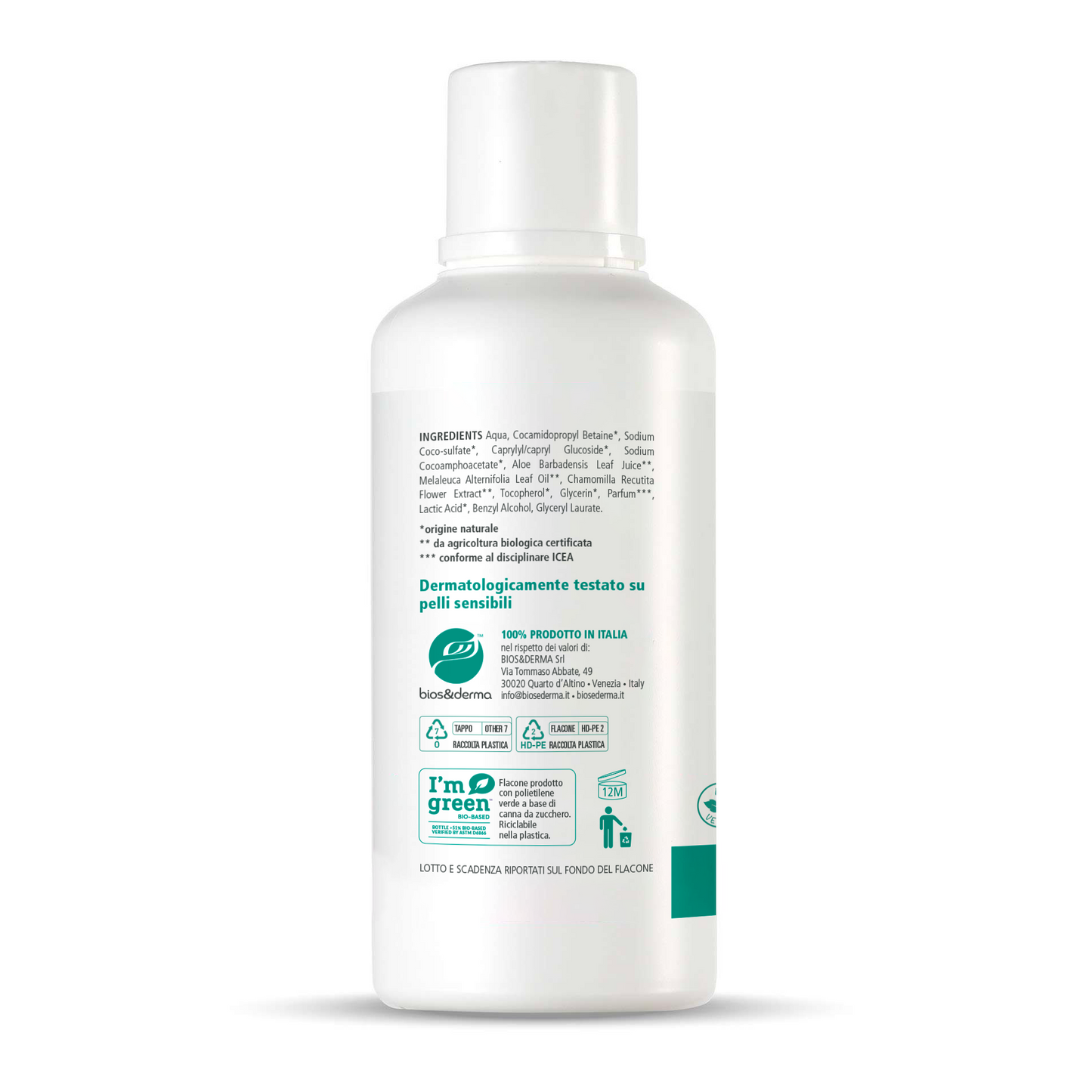 DOCCIA SHAMPOO CON ANTIMICROBICO (500ml) - Bios&Derma