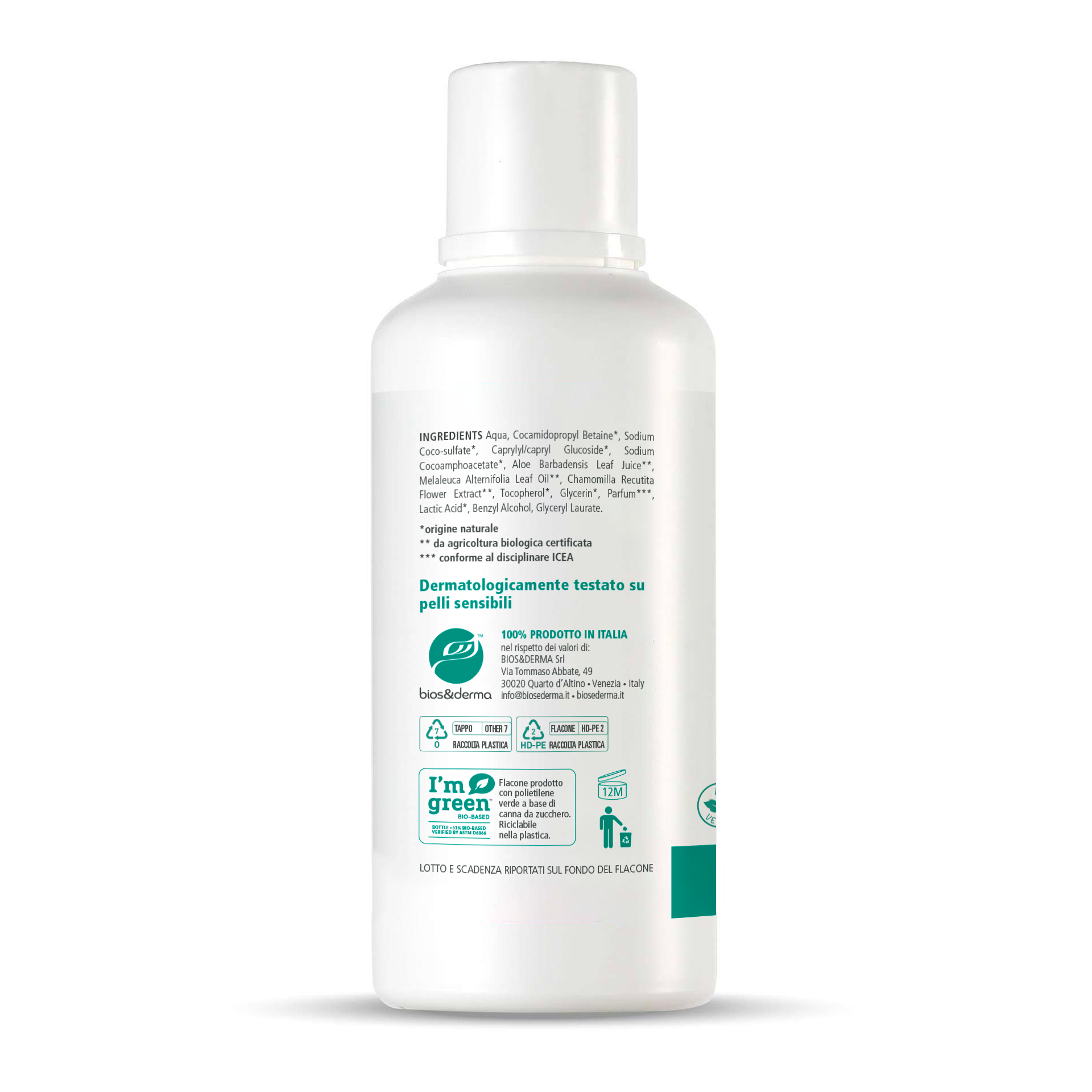 DOCCIA SHAMPOO CON ANTIMICROBICO (500ml) - Bios&Derma