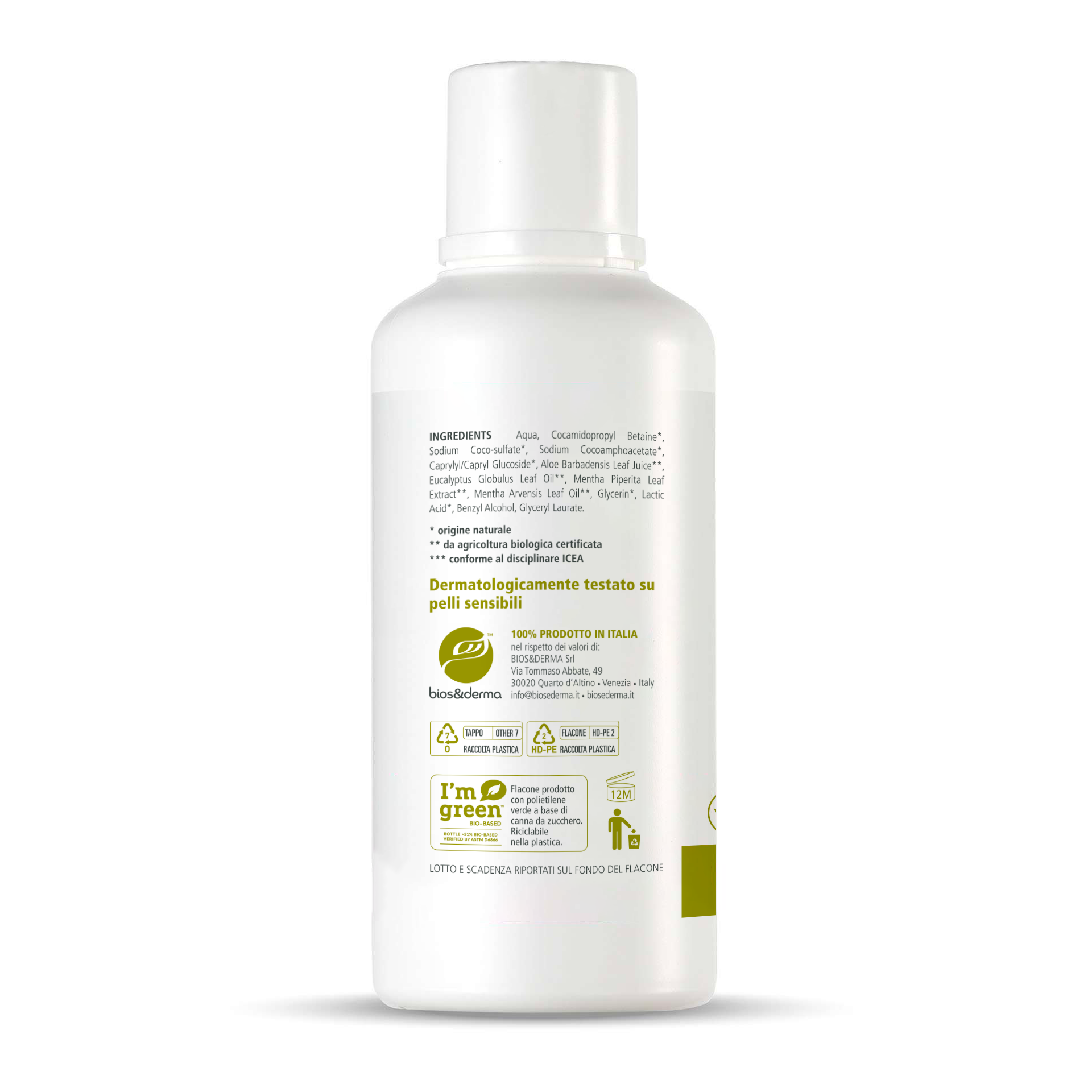 DOCCIA SHAMPOO SPORT BIOLOGICO (500ml) - Bios&Derma