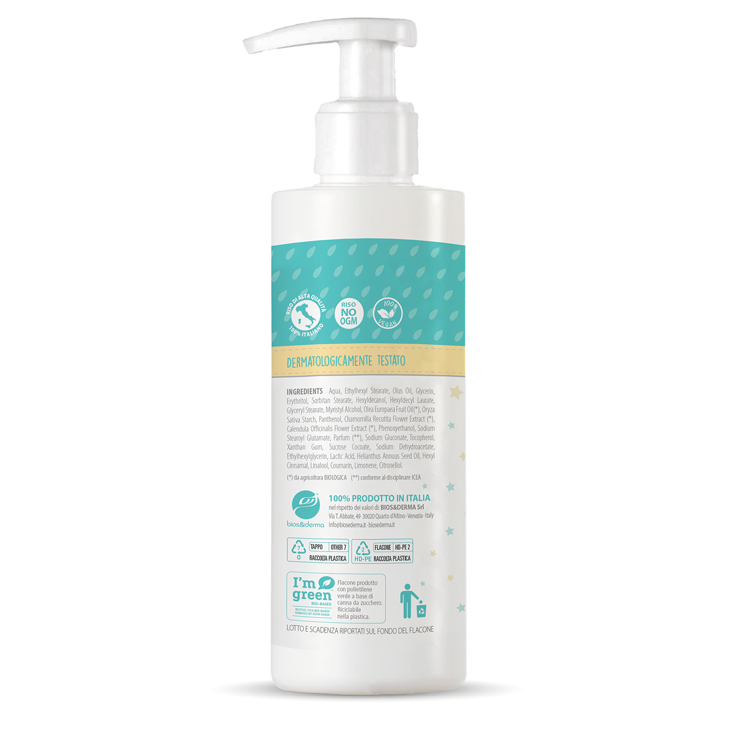 eco cosmetics Gel Doccia Shampoo Baby, 200 ml - Ecco Verde Svizzera