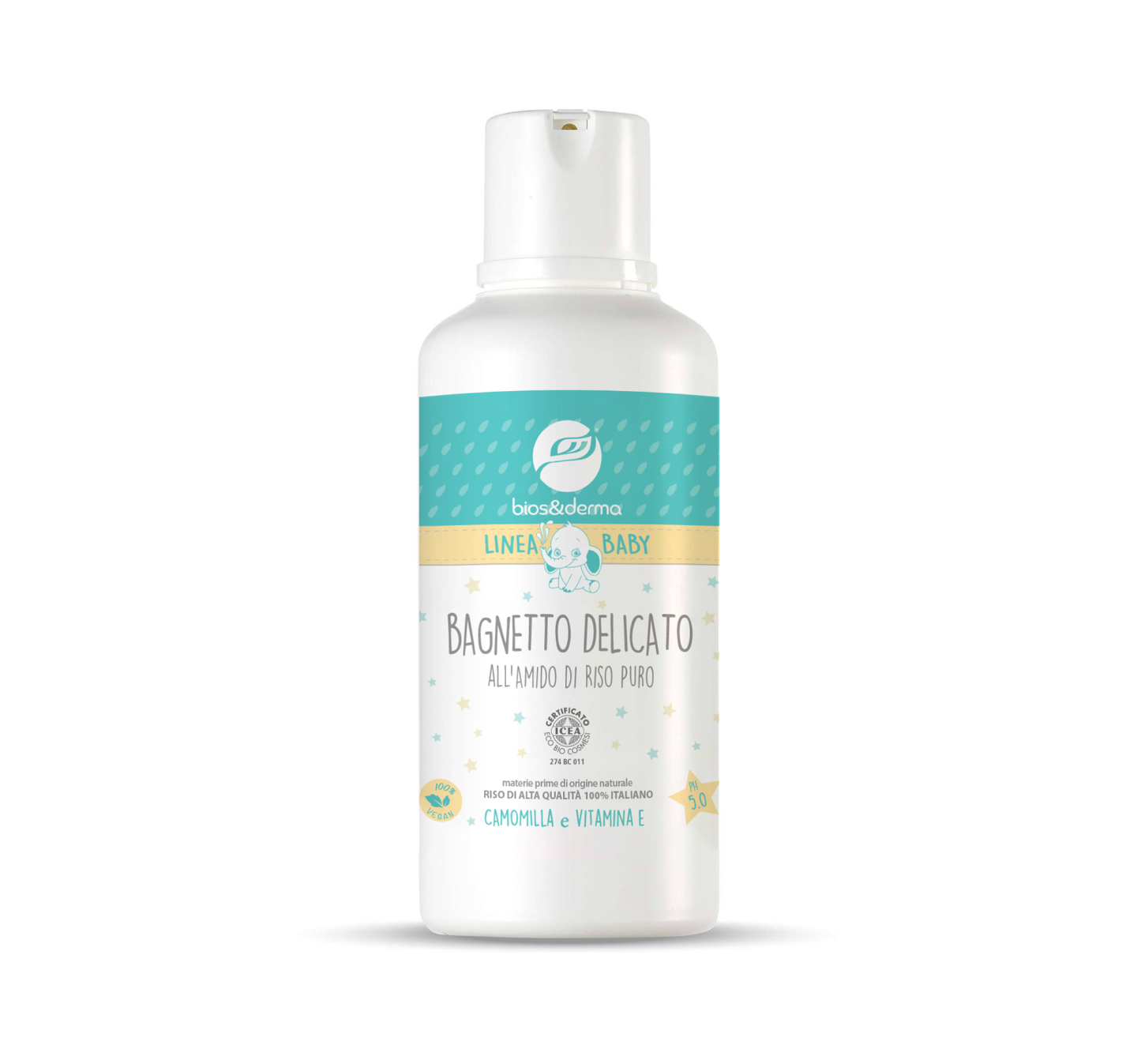 BABY BAGNETTO DELICATO ALL’AMIDO DI RISO PURO (500ml) - Bios&Derma