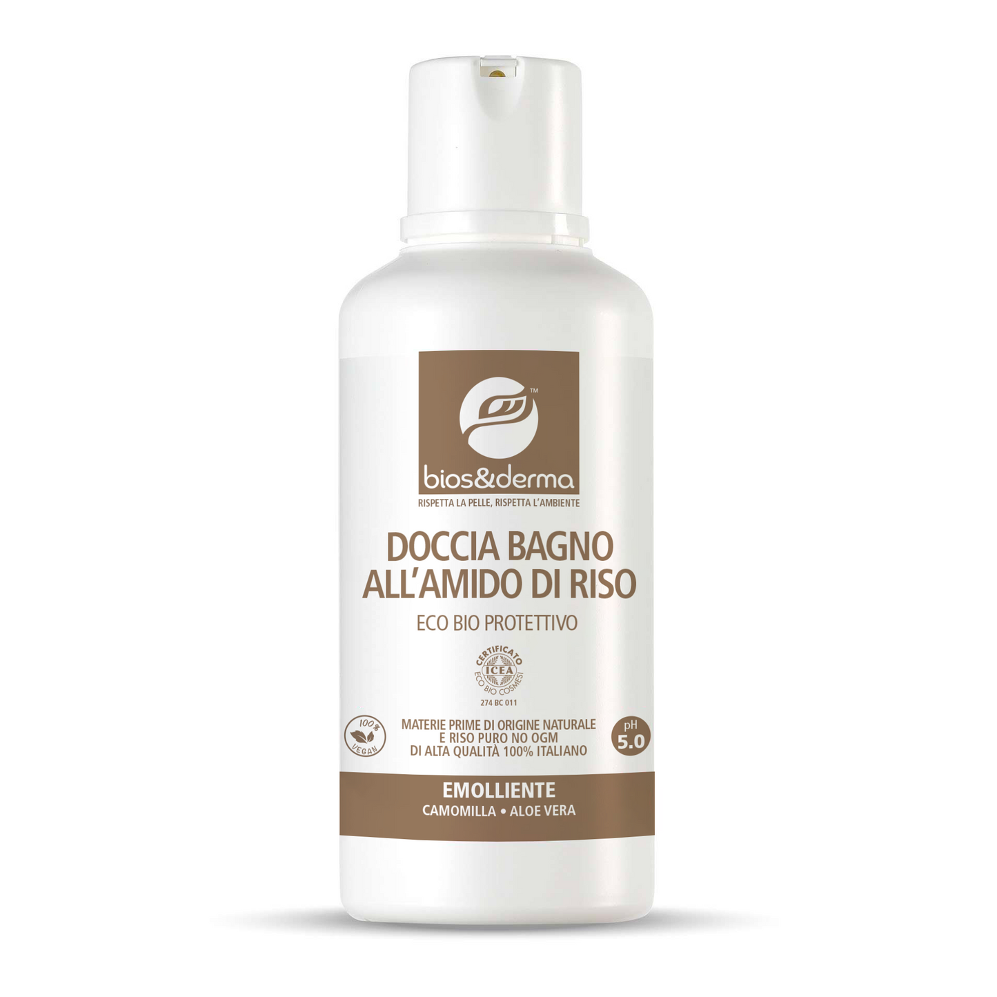 DOCCIA BAGNO ALL’AMIDO DI RISO PURO (500ml) - Bios&Derma
