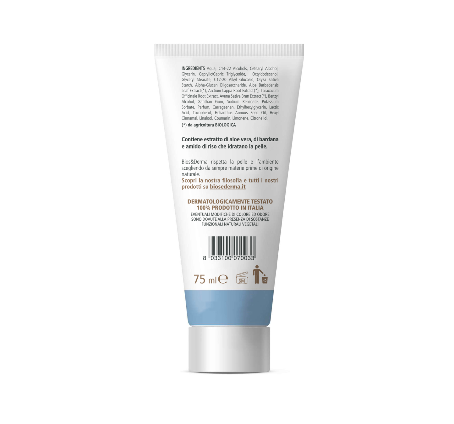 CREMA MANI AMIDO DI RISO IDRATANTE (75ml) - Bios&Derma